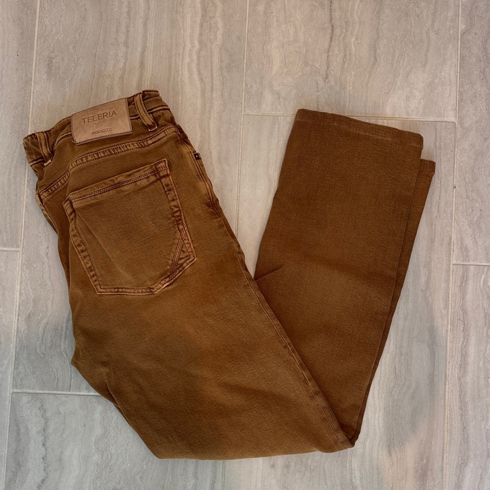 Teleria Indigozed Men's Tan Khaki Jeans